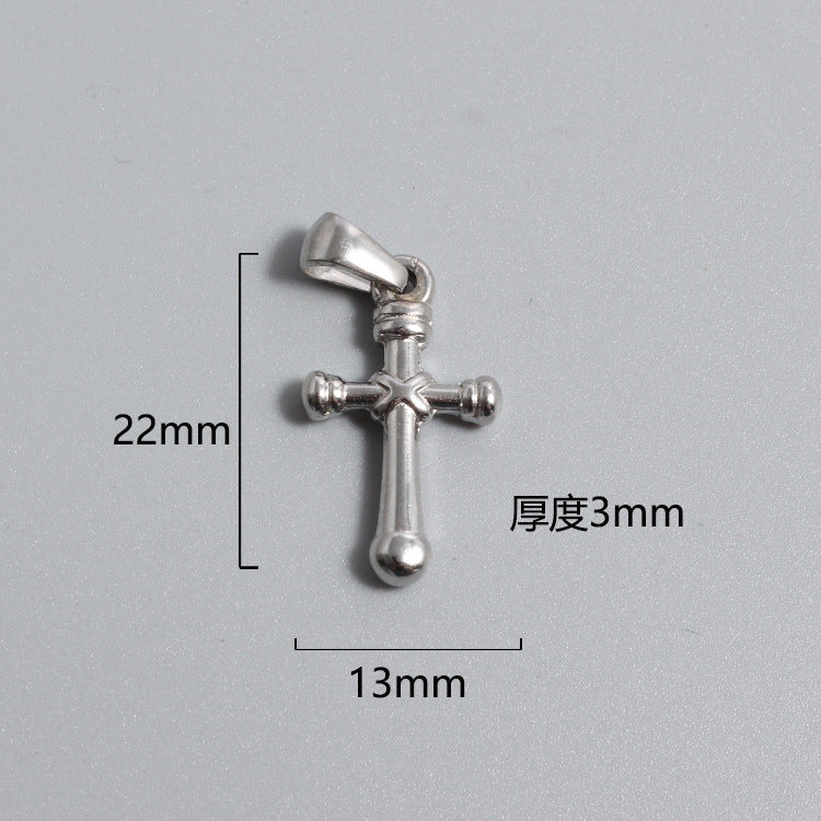 1 Piece Titanium Steel Portrait Cross Heart Shape Polished Pendant