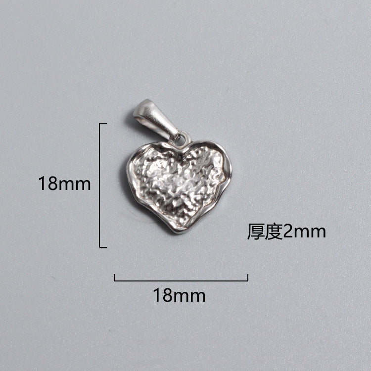 1 Piece Titanium Steel Portrait Cross Heart Shape Polished Pendant