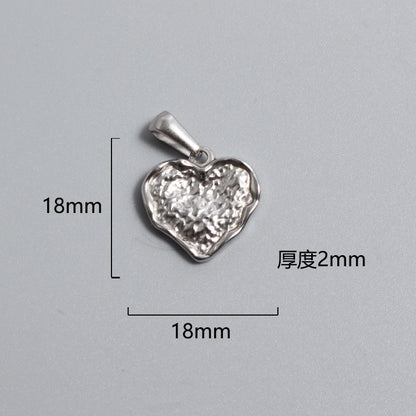 1 Piece Titanium Steel Portrait Cross Heart Shape Polished Pendant