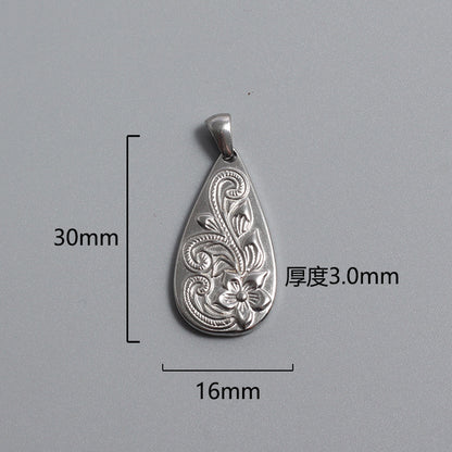 1 Piece Titanium Steel Portrait Cross Heart Shape Polished Pendant