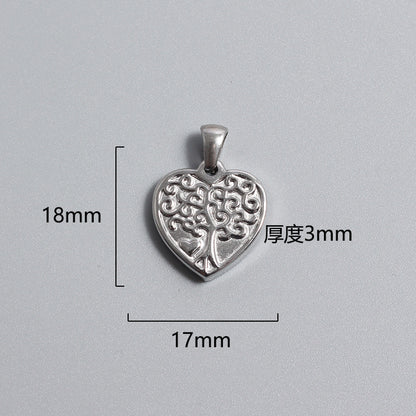 1 Piece Titanium Steel Portrait Cross Heart Shape Polished Pendant