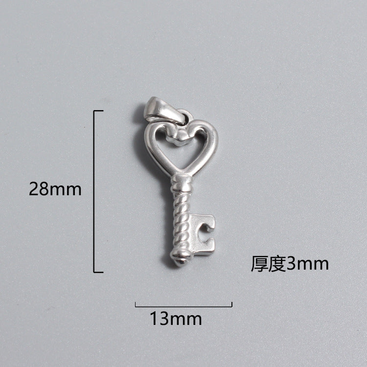 1 Piece Titanium Steel Portrait Cross Heart Shape Polished Pendant