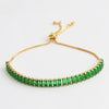 Fashion Solid Color Copper Plating Inlay Zircon Bracelets 1 Piece