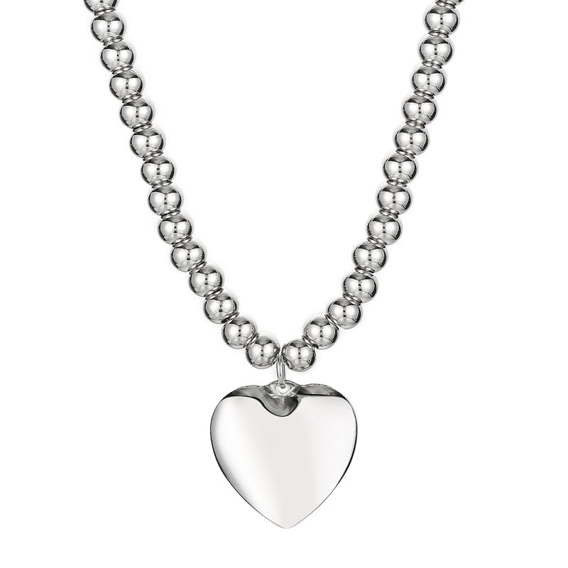 Fashion Heart Shape Titanium Steel Plating Bracelets Necklace