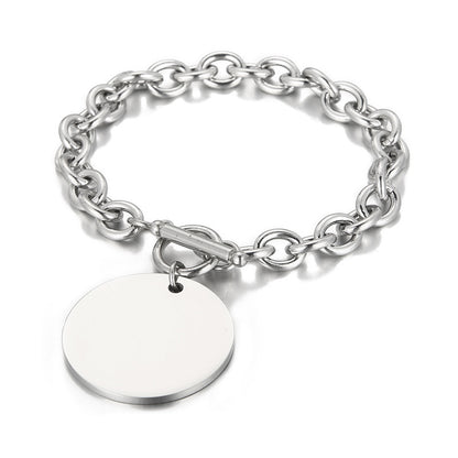 Fashion Round Titanium Steel Plating Bracelets Necklace