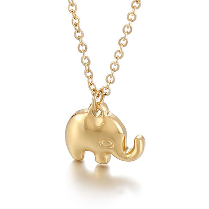 Fashion Elephant Titanium Steel Plating Pendant Necklace 1 Piece