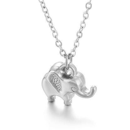 Fashion Elephant Titanium Steel Plating Pendant Necklace 1 Piece