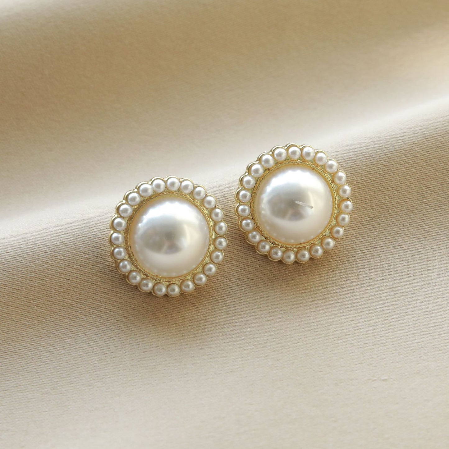 Lady Geometric Alloy Plating Artificial Pearls Women's Earrings 1 Pair