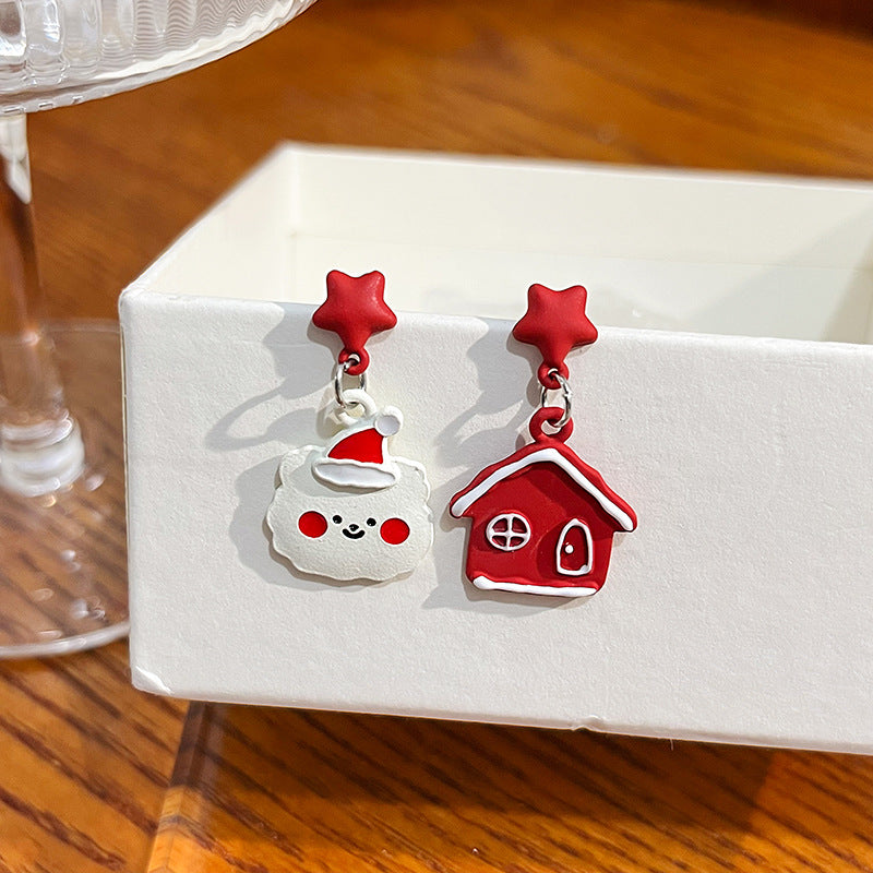 Fashion Cartoon Character Christmas Tree Santa Claus Alloy Plating Women's Drop Earrings 1 Pair