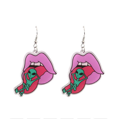 Fashion Alien Arylic Women's Drop Earrings 1 Pair