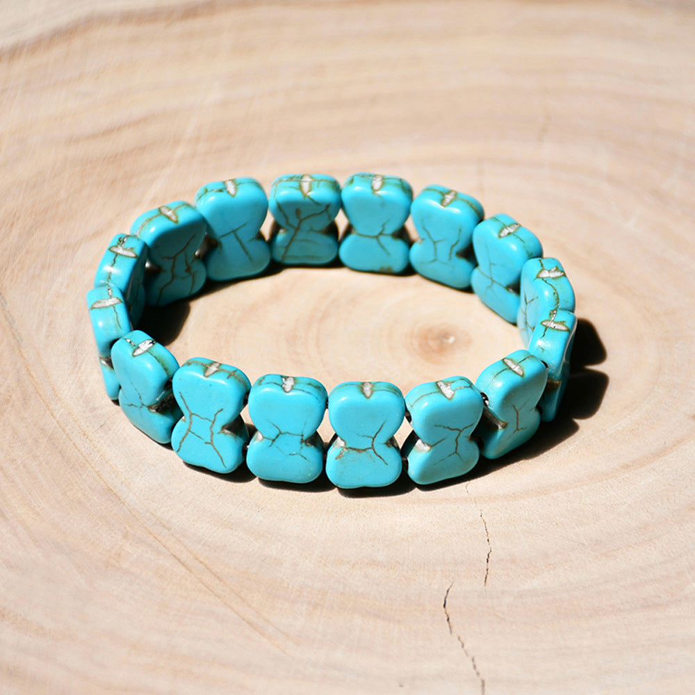 Ethnic Style Round Water Droplets Heart Shape Turquoise Wholesale Bracelets