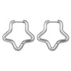 Fashion Pentagram Stainless Steel Plating Hoop Earrings 1 Pair