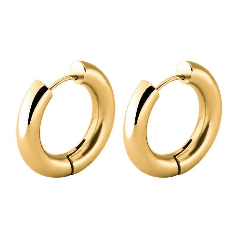 Fashion Solid Color Stainless Steel Plating Earrings 1 Piece