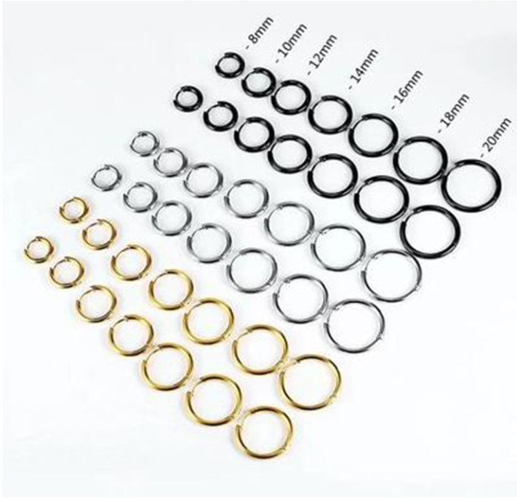 Fashion Solid Color Stainless Steel Plating Earrings 1 Piece