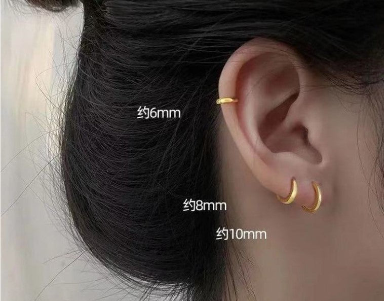 Fashion Solid Color Stainless Steel Plating Earrings 1 Piece