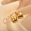 1 Pair Elegant Luxurious Simple Style Heart Shape Butterfly Plating Stainless Steel Gold Plated Drop Earrings