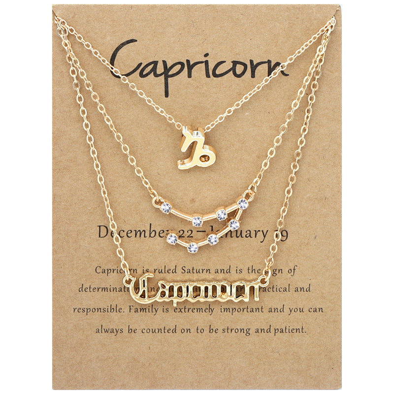 Retro Constellation Alloy Inlay Rhinestones Women's Necklace