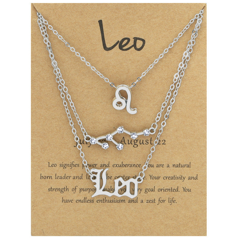 Retro Constellation Alloy Inlay Rhinestones Women's Necklace