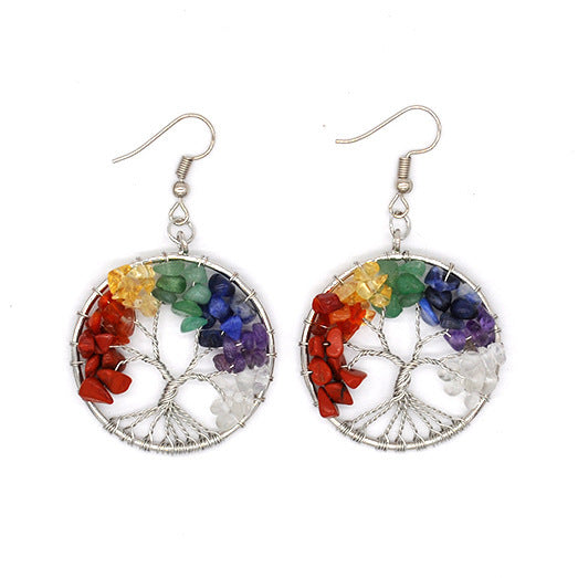 Retro Tree Alloy Plating Crystal Women's Ear Studs 1 Pair