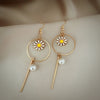 Fashion Geometric Alloy Plating Pearl Women'S Earrings 1 Pair