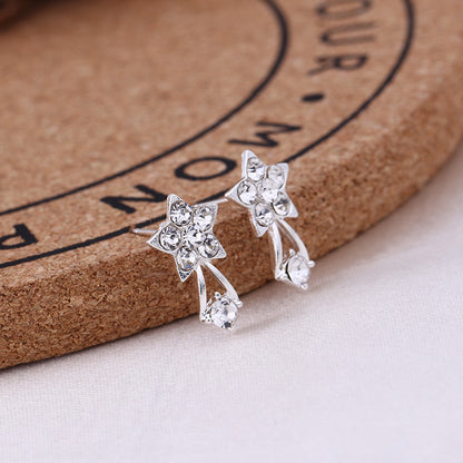 1 Pair Fashion Geometric Pearl Plating Alloy Ear Studs