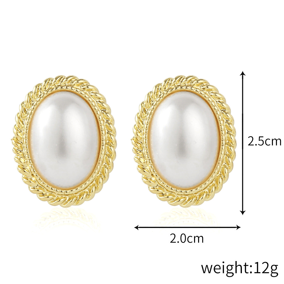 1 Pair Elegant Streetwear Geometric Plating Imitation Pearl Drop Earrings