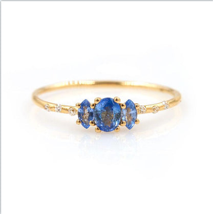 18k Simple Fashion Starry Sky Triple Zircon Copper Ring Wholesale Gooddiy