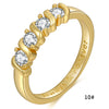 European And American Simple Style New Ring Zircon Ring Female Copper Plated 18k Gold Jewelry Spot