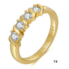 European And American Simple Style New Ring Zircon Ring Female Copper Plated 18k Gold Jewelry Spot