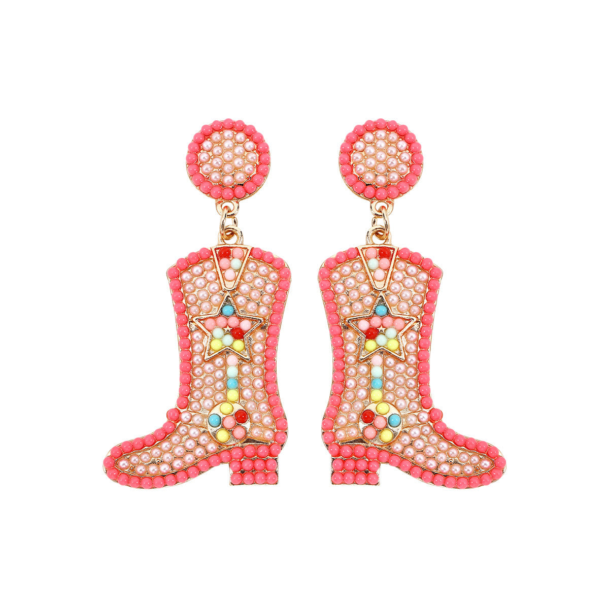 1 Pair Vintage Style Letter Boots Alloy Drop Earrings