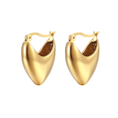 Fashion U Shape Stainless Steel Plating Metal Earrings