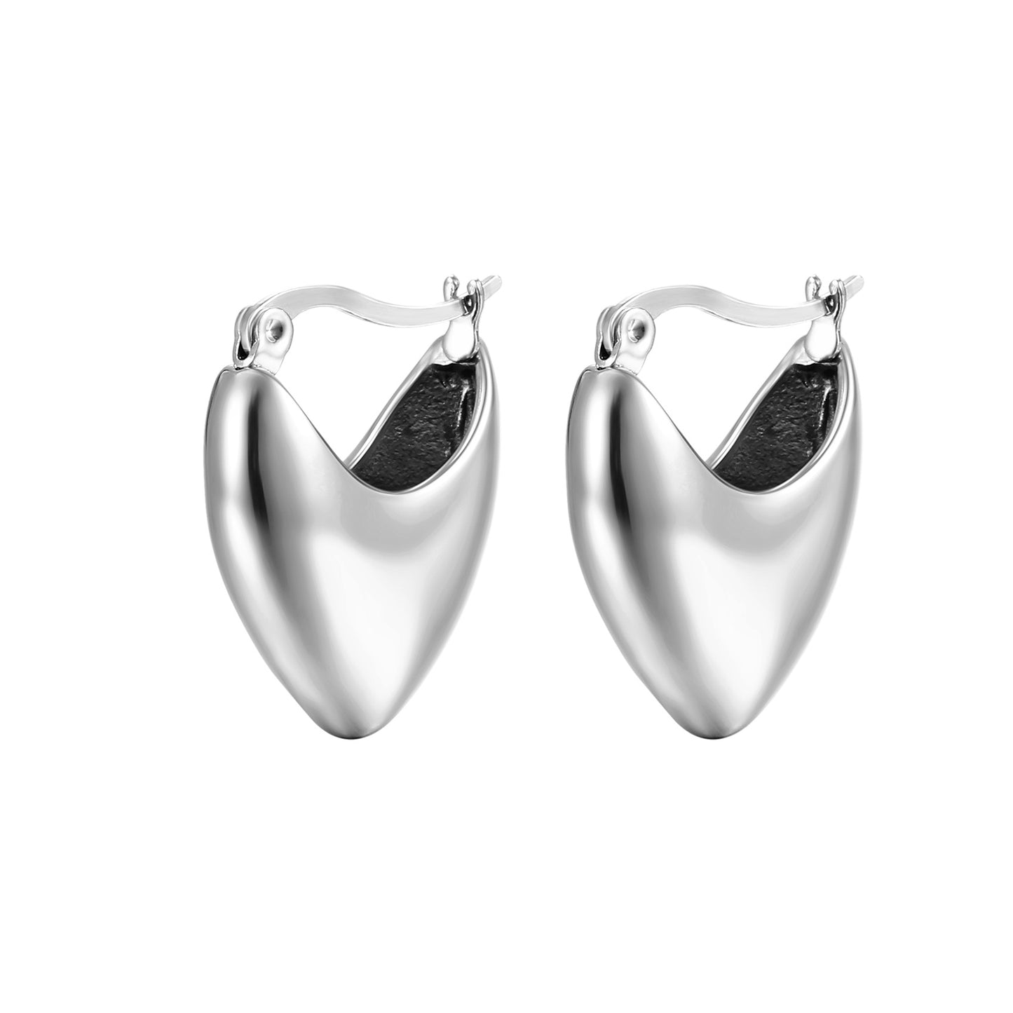 Fashion U Shape Stainless Steel Plating Metal Earrings