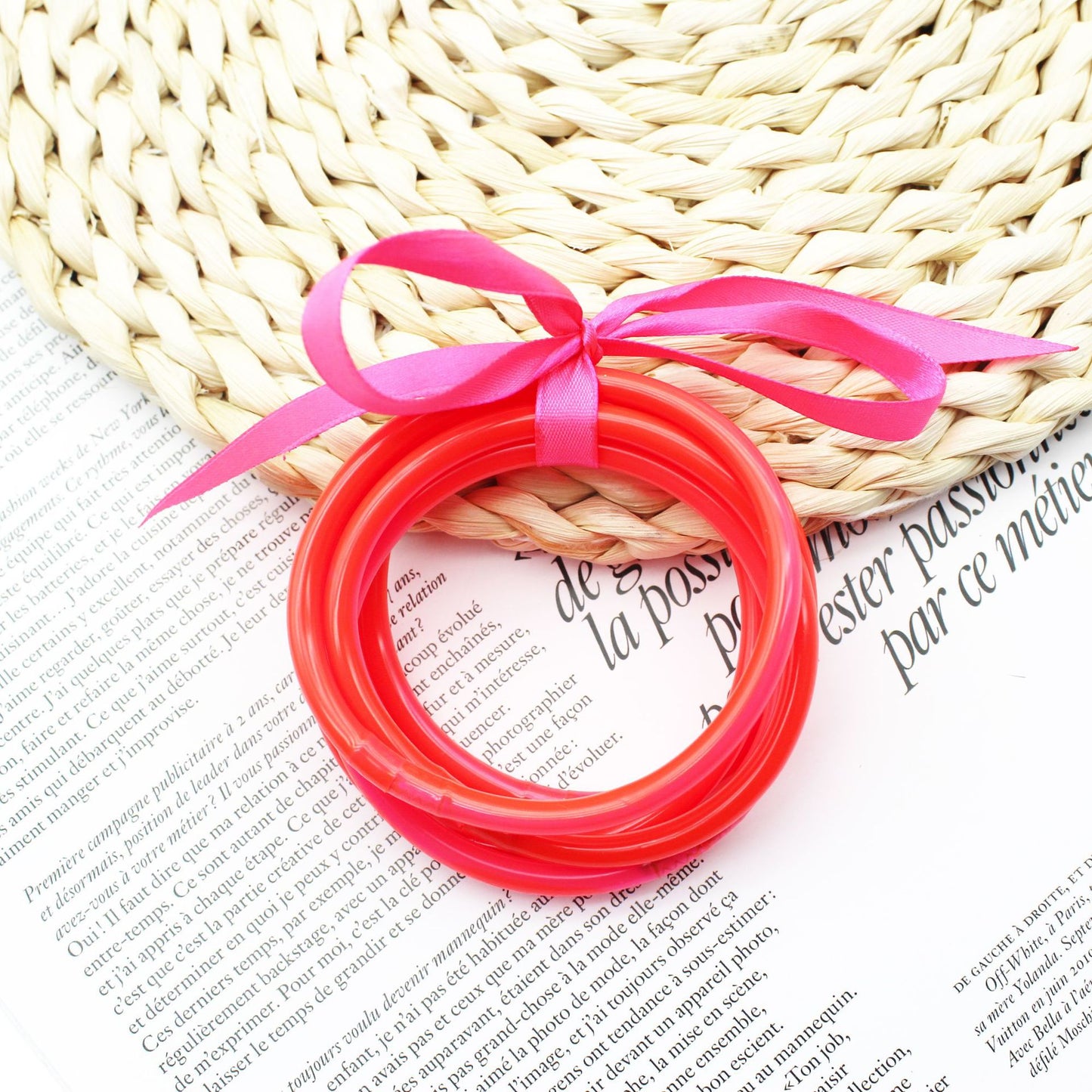 Simple Style Circle Plastic Gold Foil Women's Bangle