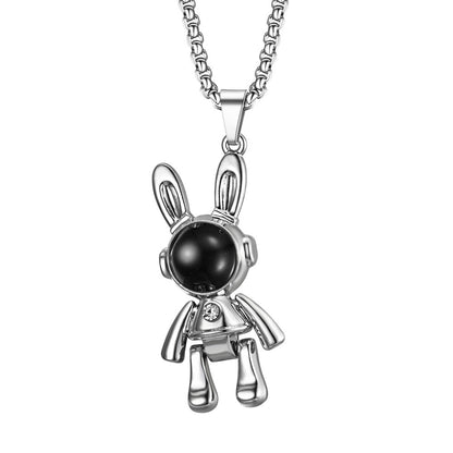 Ins Style Astronaut Stainless Steel Pendant Necklace 1 Piece