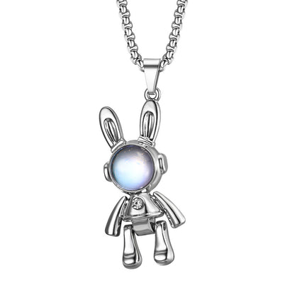 Ins Style Astronaut Stainless Steel Pendant Necklace 1 Piece