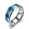 Fashion Color Block Stainless Steel Rings 1 Piece