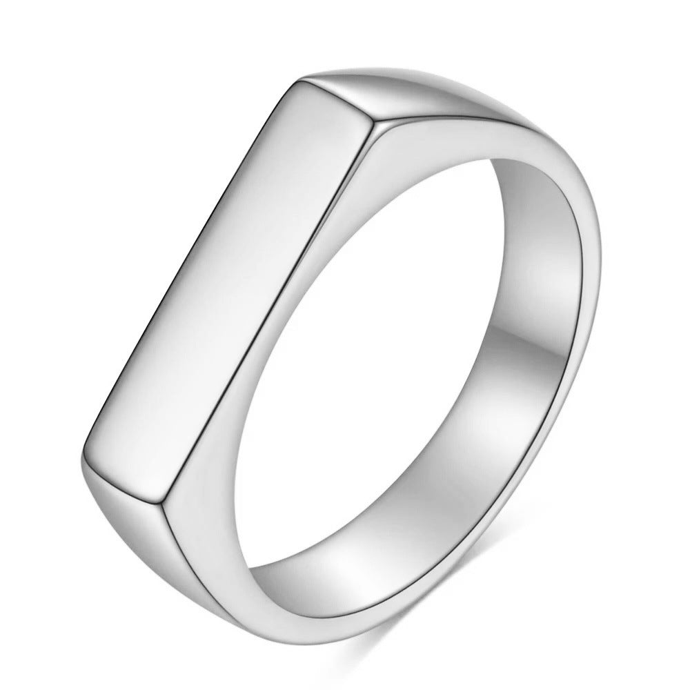 Simple Style Solid Color Stainless Steel Polishing Rings