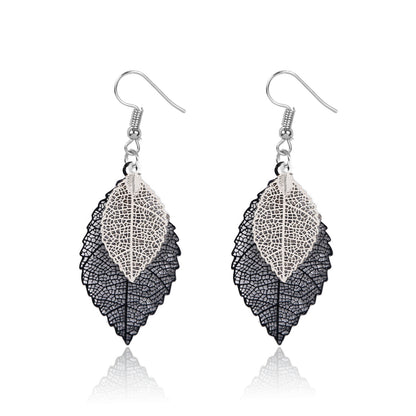 Fashion Leaf Copper Plating Earrings 1 Pair