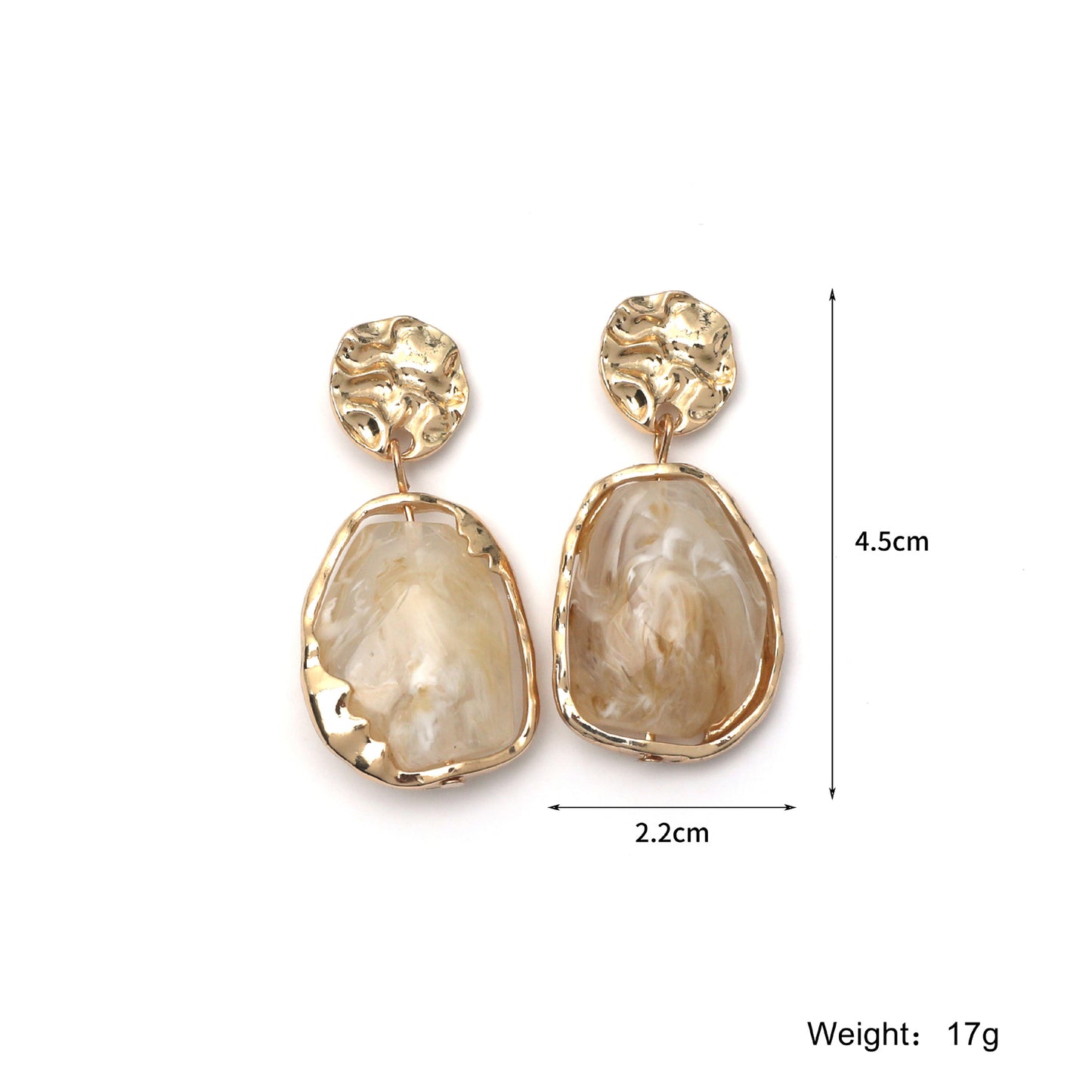 Fashion Geometric Alloy Plating Gem Women's Ear Studs 1 Pair