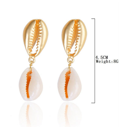 Fashion Shell Shell Inlaid Shell Artificial Pearls Women's Earrings 1 Pair