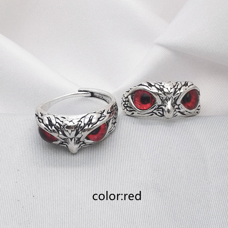 Retro Owl Metal Plating Unisex Open Ring