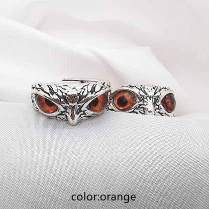 Retro Owl Metal Plating Unisex Open Ring