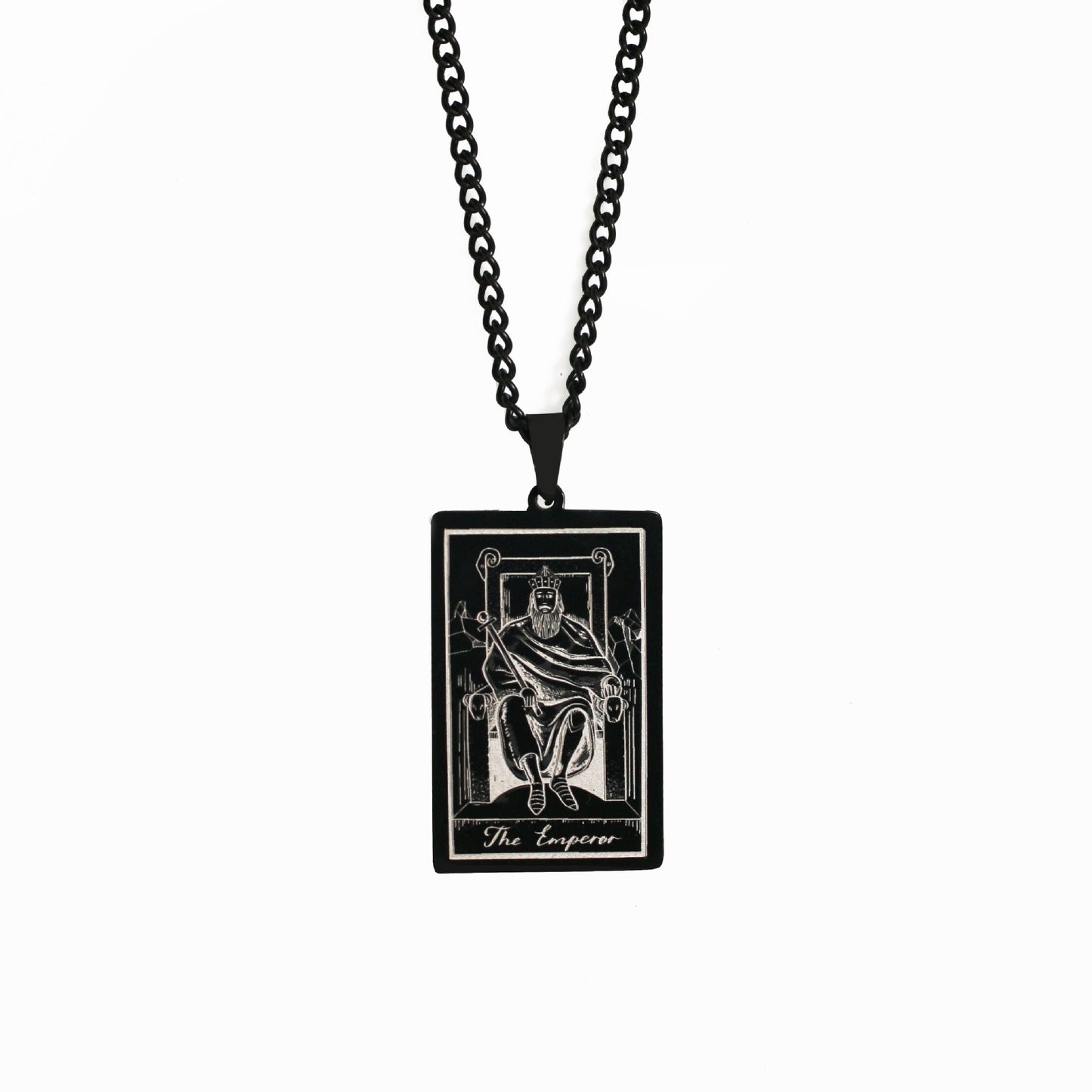 Retro Tarot Stainless Steel Titanium Steel Plating Necklace