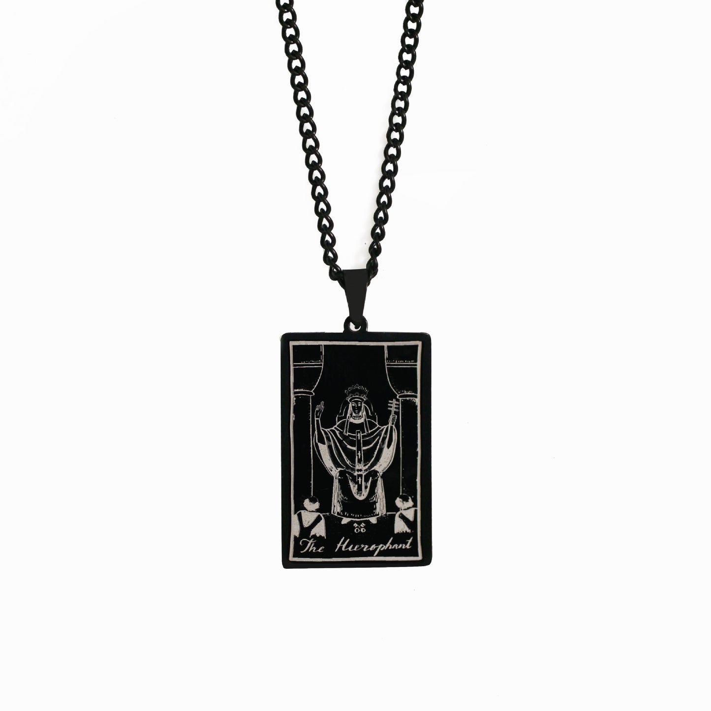 Retro Tarot Stainless Steel Titanium Steel Plating Necklace