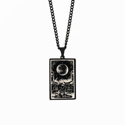 Retro Tarot Stainless Steel Titanium Steel Plating Necklace