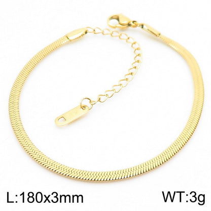 Wholesale Creative Geometric Snake Bone Chain Titanium Steel Necklace Gooddiy