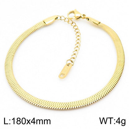 Wholesale Creative Geometric Snake Bone Chain Titanium Steel Necklace Gooddiy