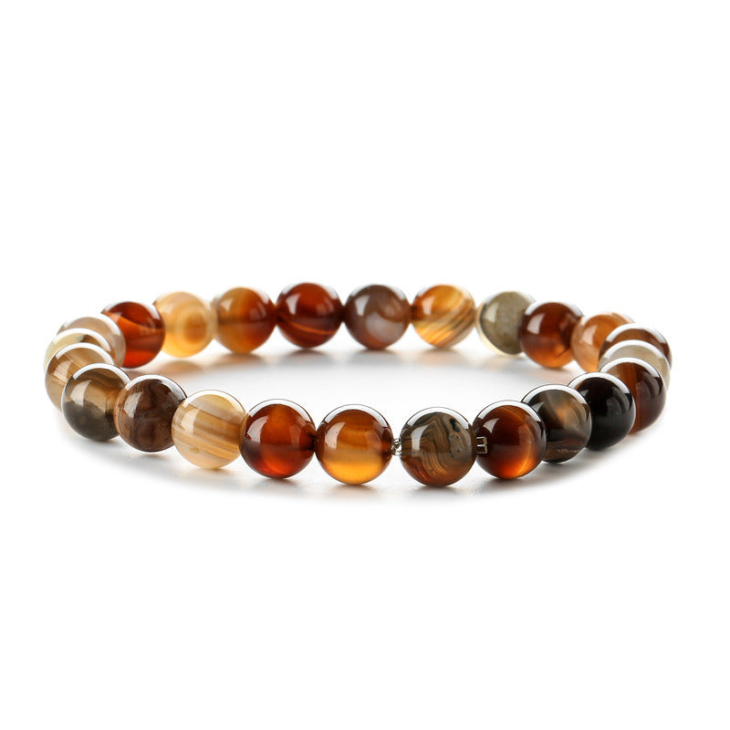 1 Piece Fashion Round Agate Handmade Bracelets