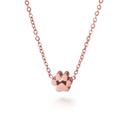 Simple Style Korean Style Animal Paw Print Titanium Steel Plating Bracelets Earrings Necklace