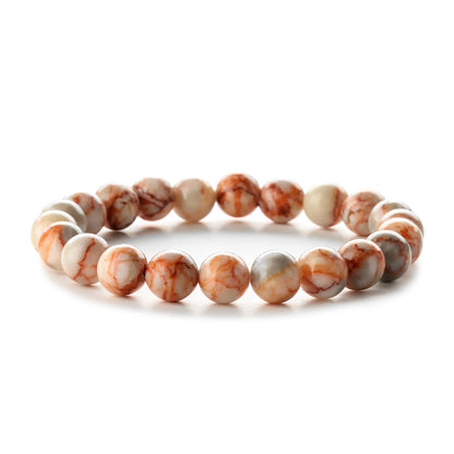 Retro Round Beaded Natural Stone Bracelets